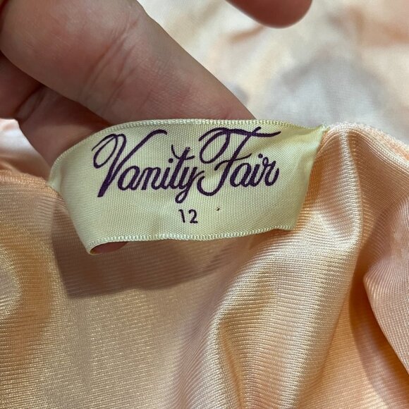 VINTAGE VANITY FAIR PEACH MUMU ROBE M - Picture 8 of 9